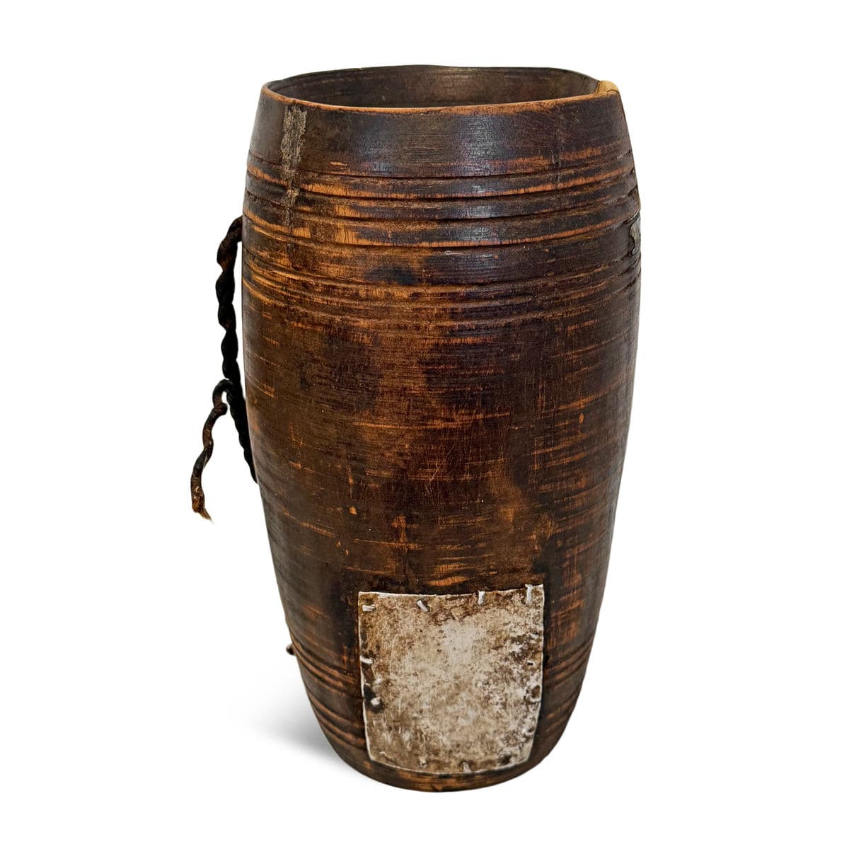 Vintage India Wood Water Pot - Thumbnail 2