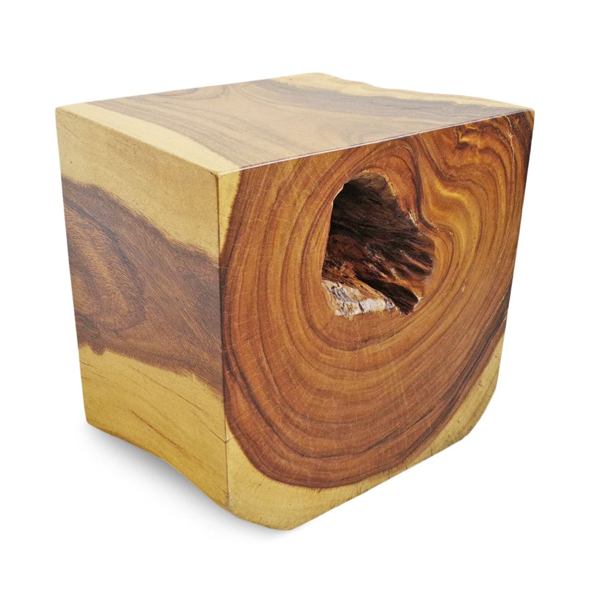 Monkey Pod Block Side Table - Thumbnail 2