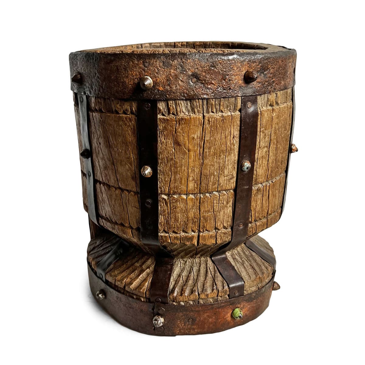 Old India Wood Pestle Pot - Thumbnail 2