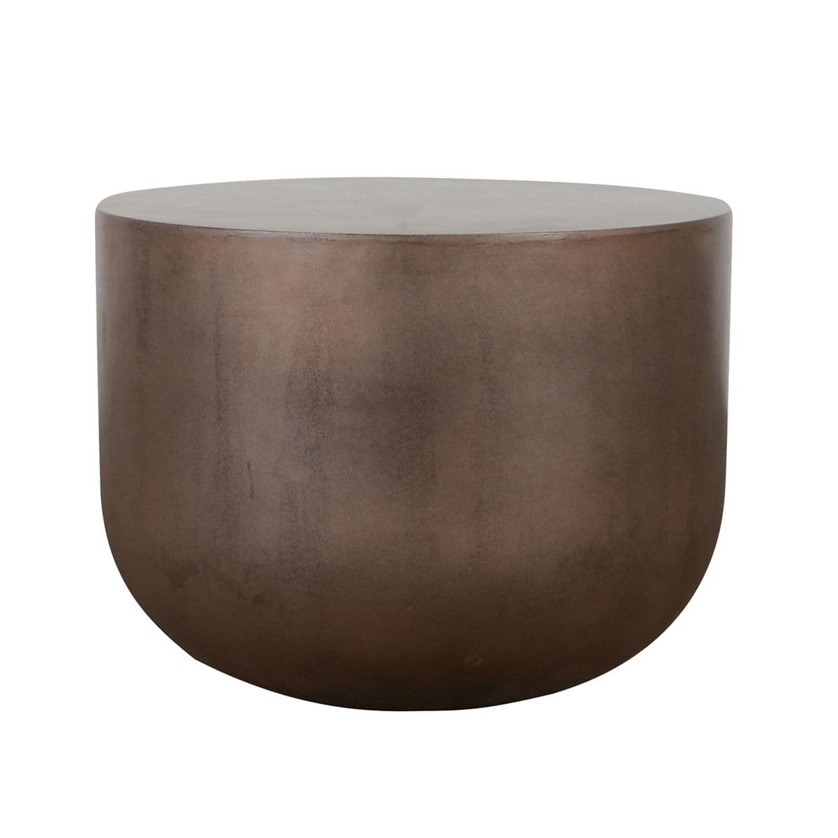 Slate Black Cement Drum Outdoor Side Table - Thumbnail 2