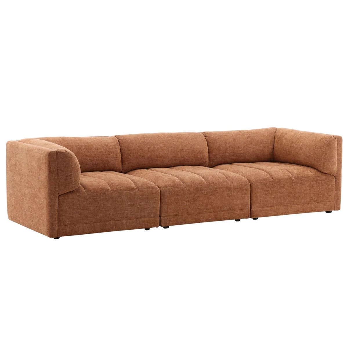 Terra Cotta Upholstered Sofa - Thumbnail 2
