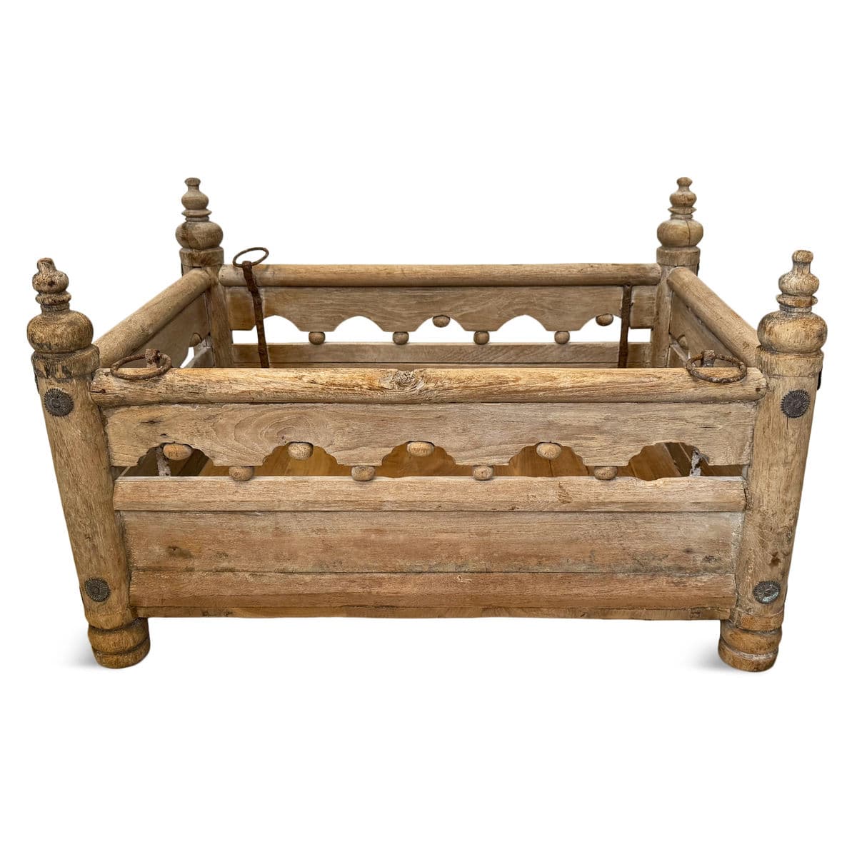 Antique Wood Baby Jhula Box Table - Thumbnail 2