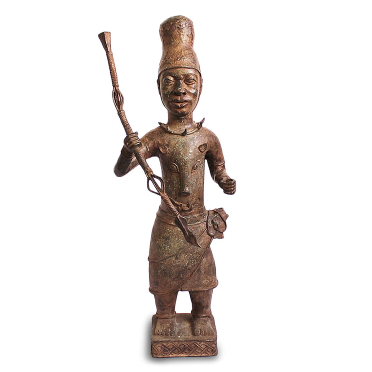 Original Bronze Benin Warrior- Nigeria - Thumbnail 2