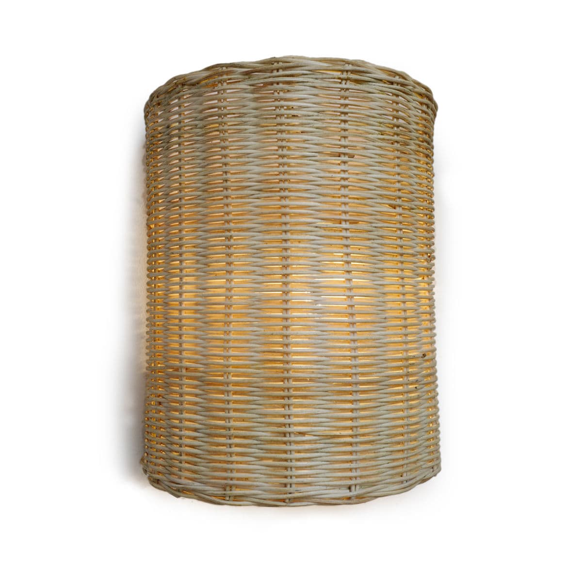 Raw Wicker Weave Wall Sconce - Thumbnail 2