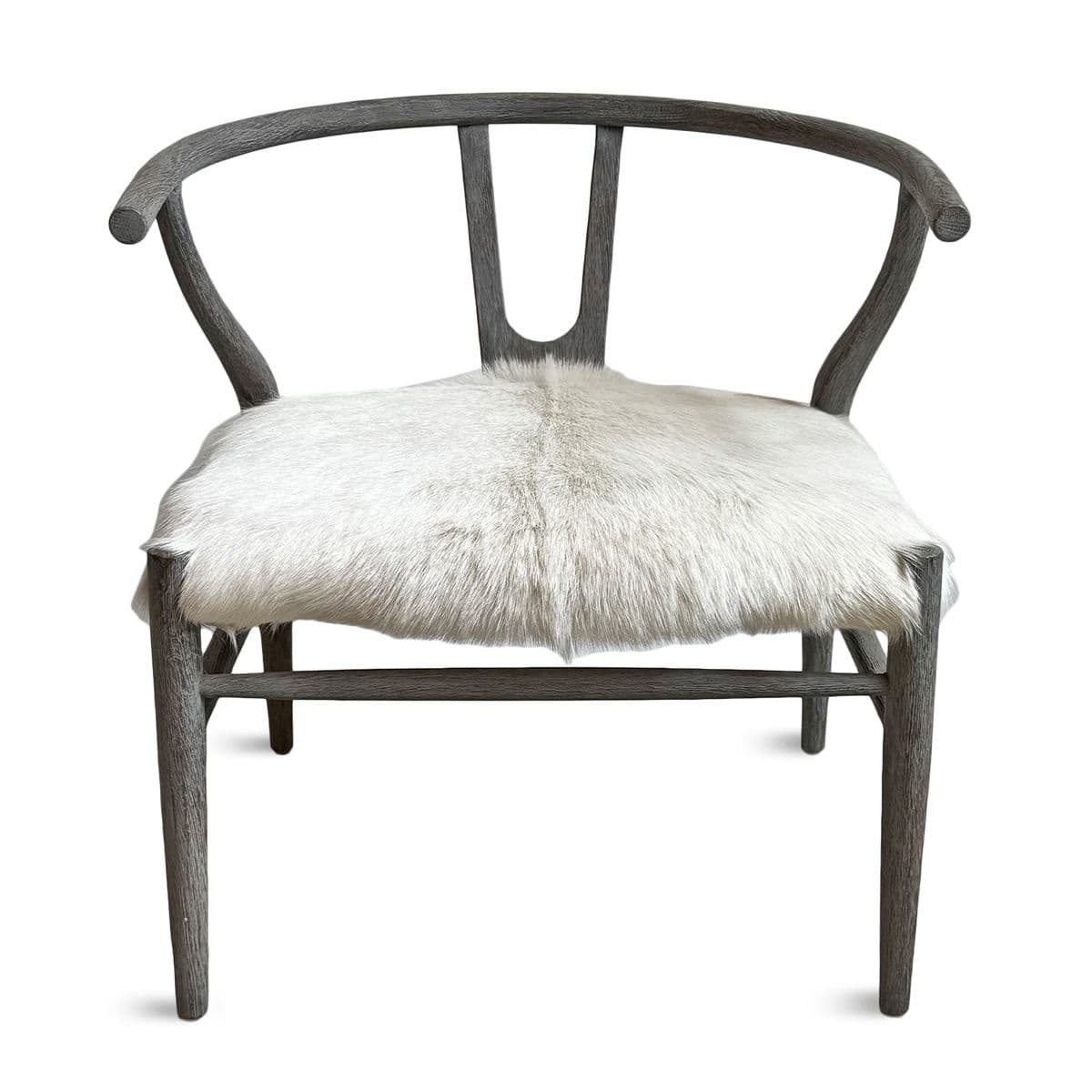 White Goat Grey U Back Arm Chair - Thumbnail 2