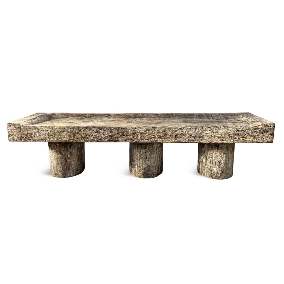 Modern Slab Three Pillar Bench - Thumbnail 2