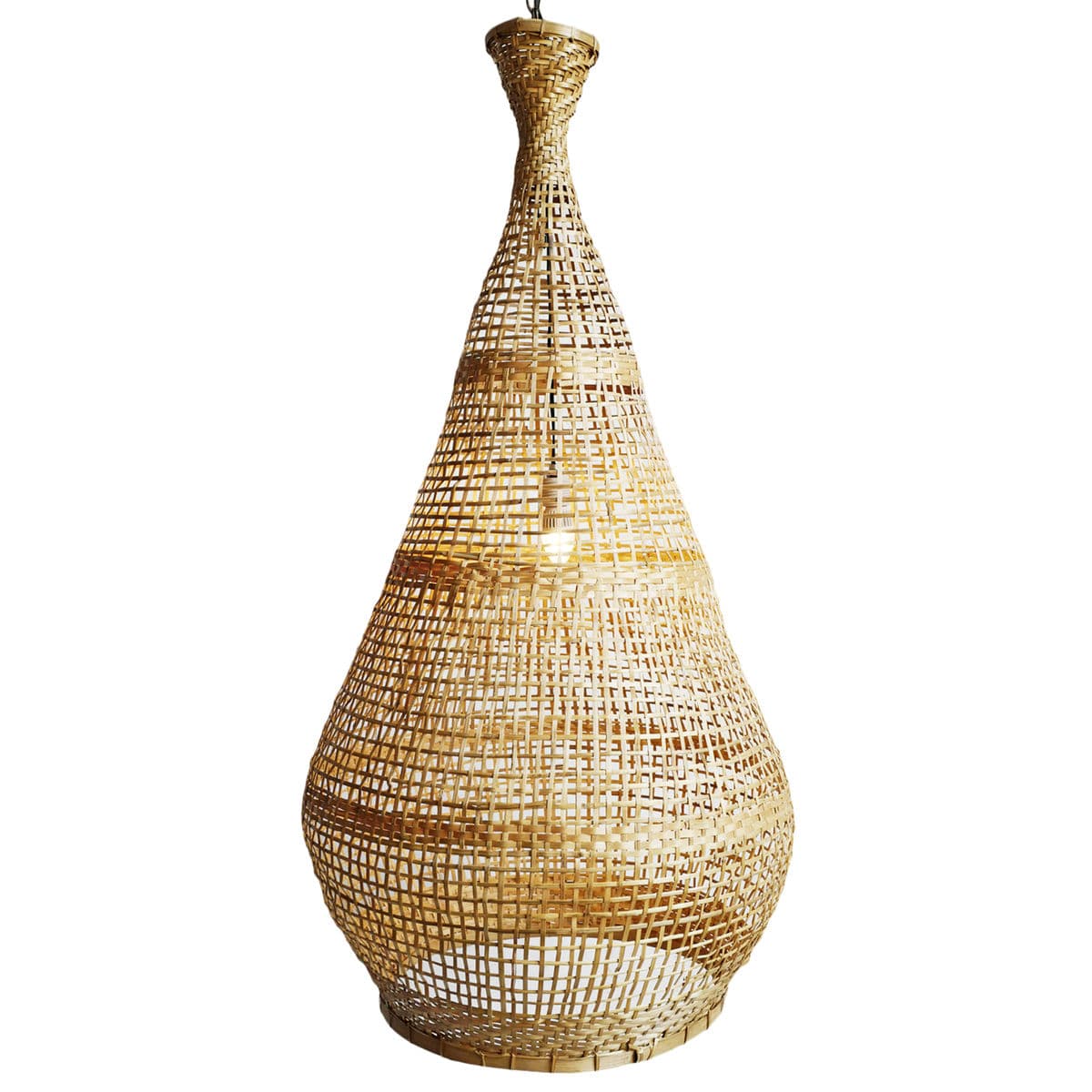 Bamboo Fish Basket Pendant Light Large - Thumbnail 2