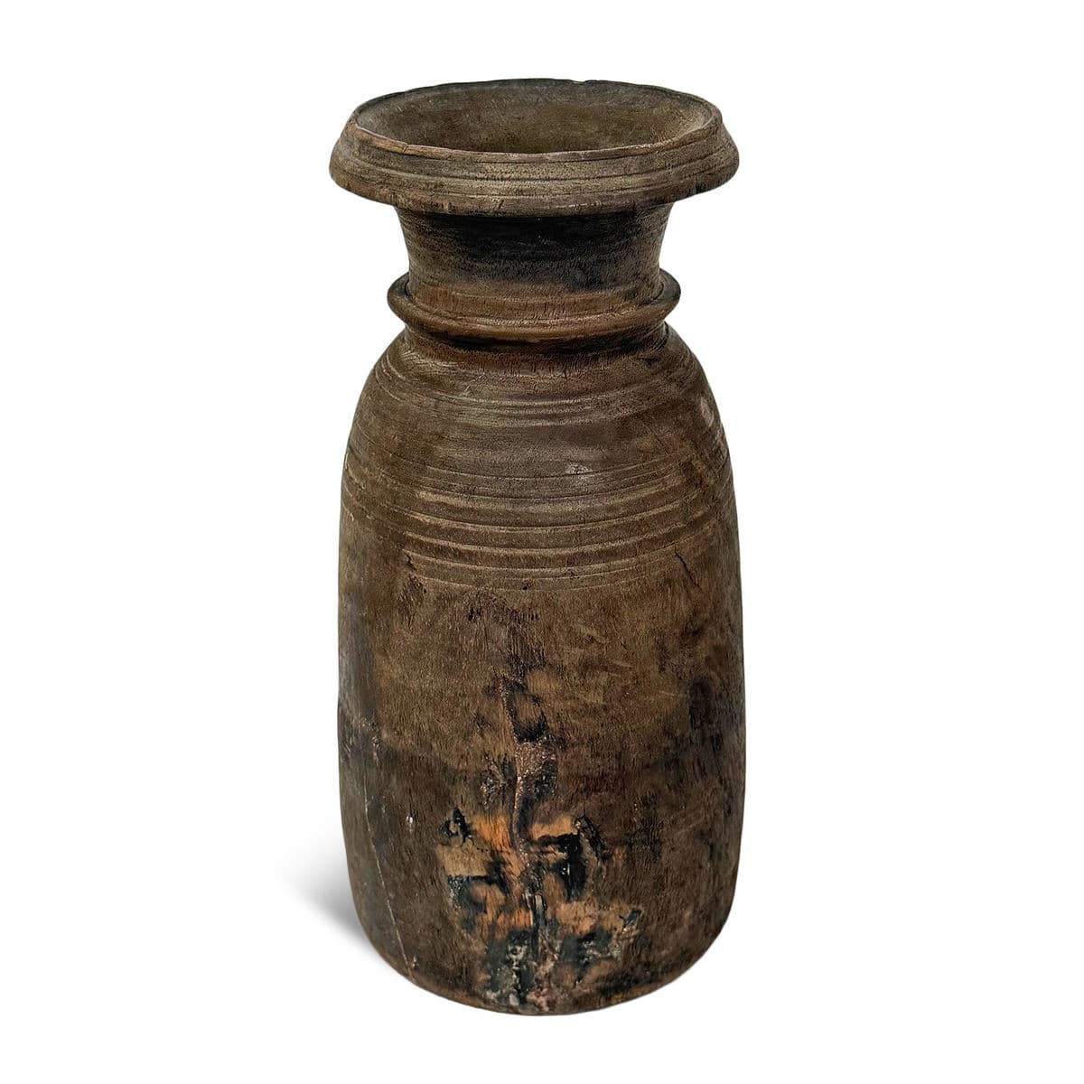 Vintage India Wood Water Pot - Thumbnail 2