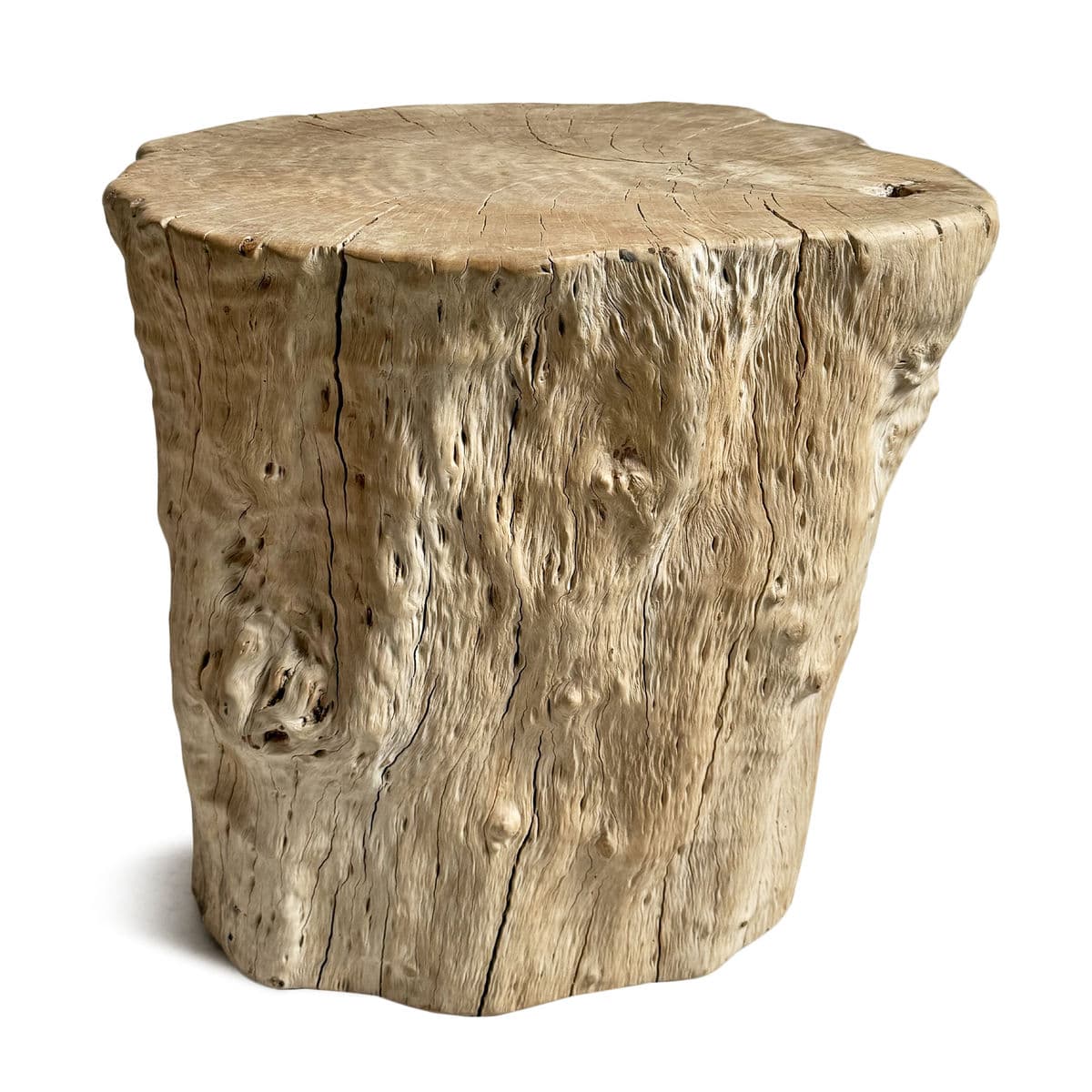 Blond Lychee Stump Side Table - Thumbnail 2