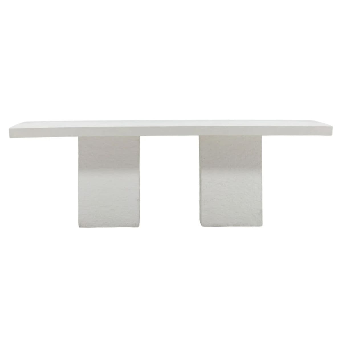 Catalina White Concrete Outdoor Dining Table - Thumbnail 2