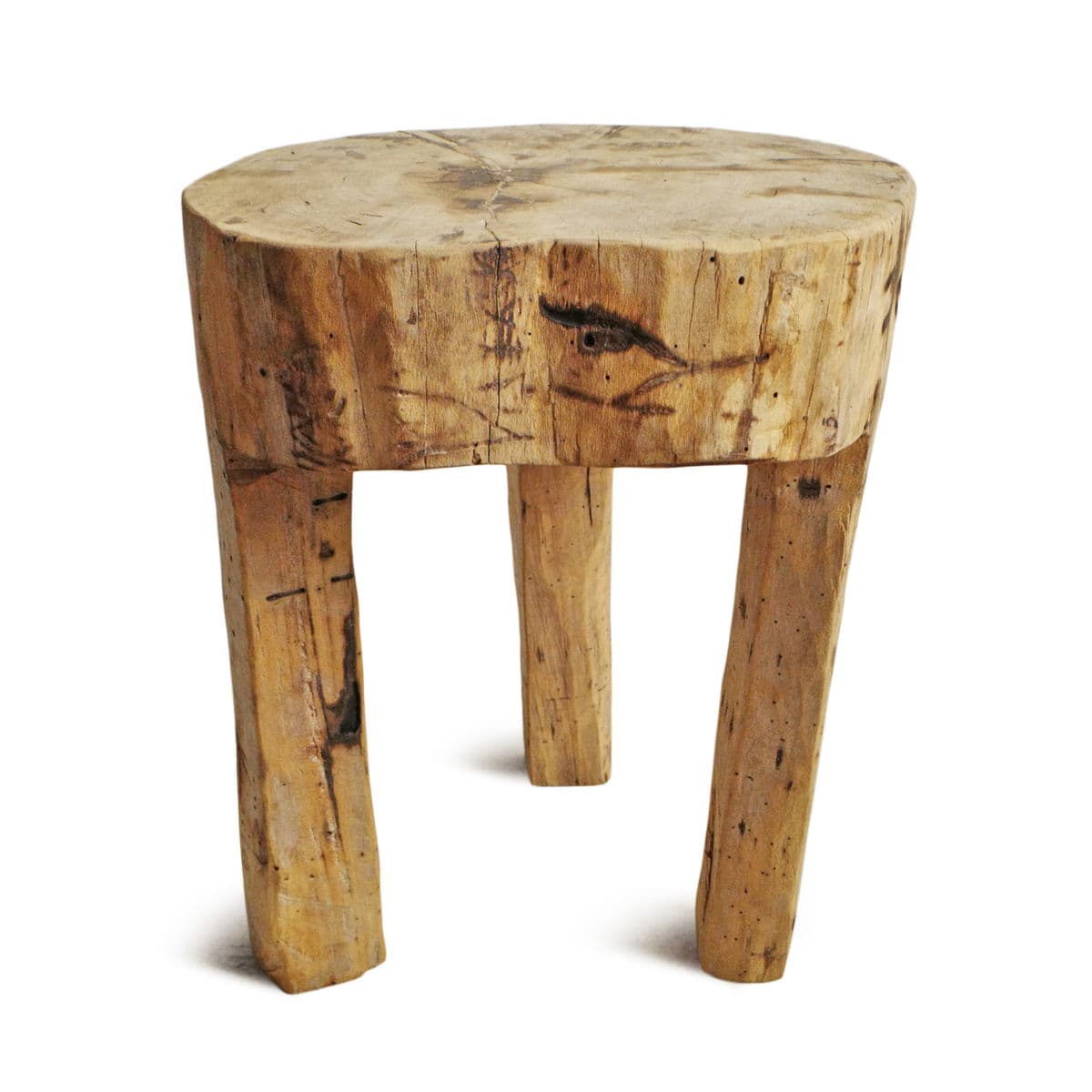 Rustic Naga Three Leg Wood Table - Thumbnail 2