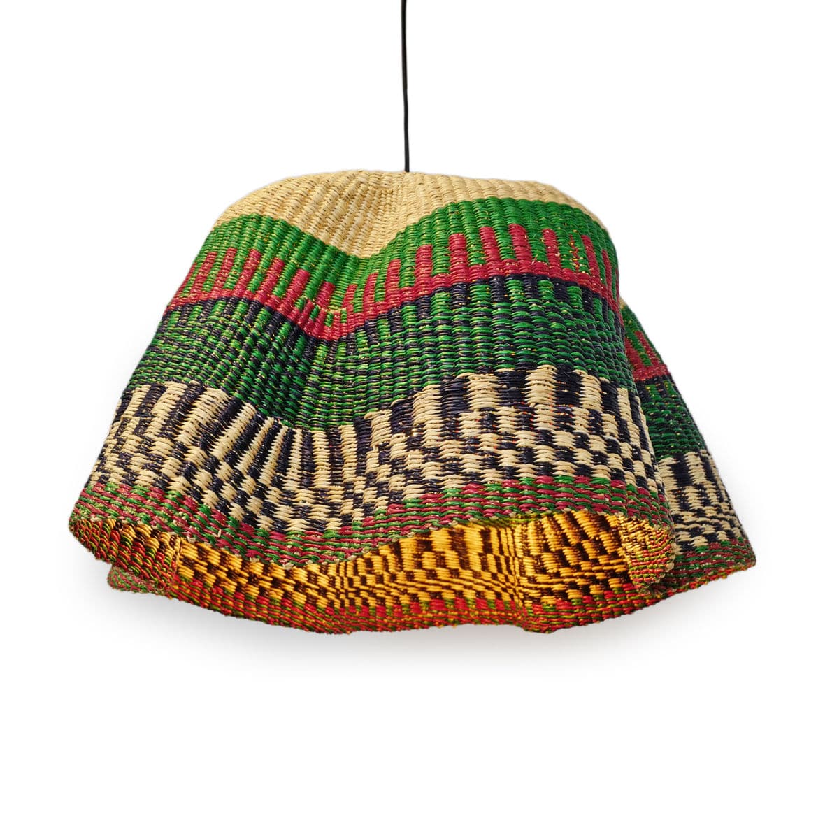 Bolga Wave Basket Light Pendant - Thumbnail 2