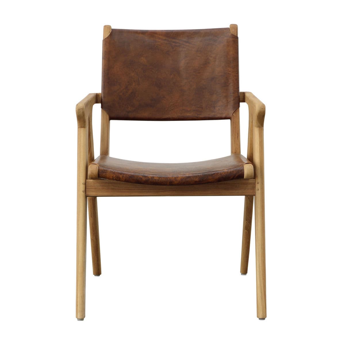 Chestnut Craft Leather Dining Arm Chair - Thumbnail 2