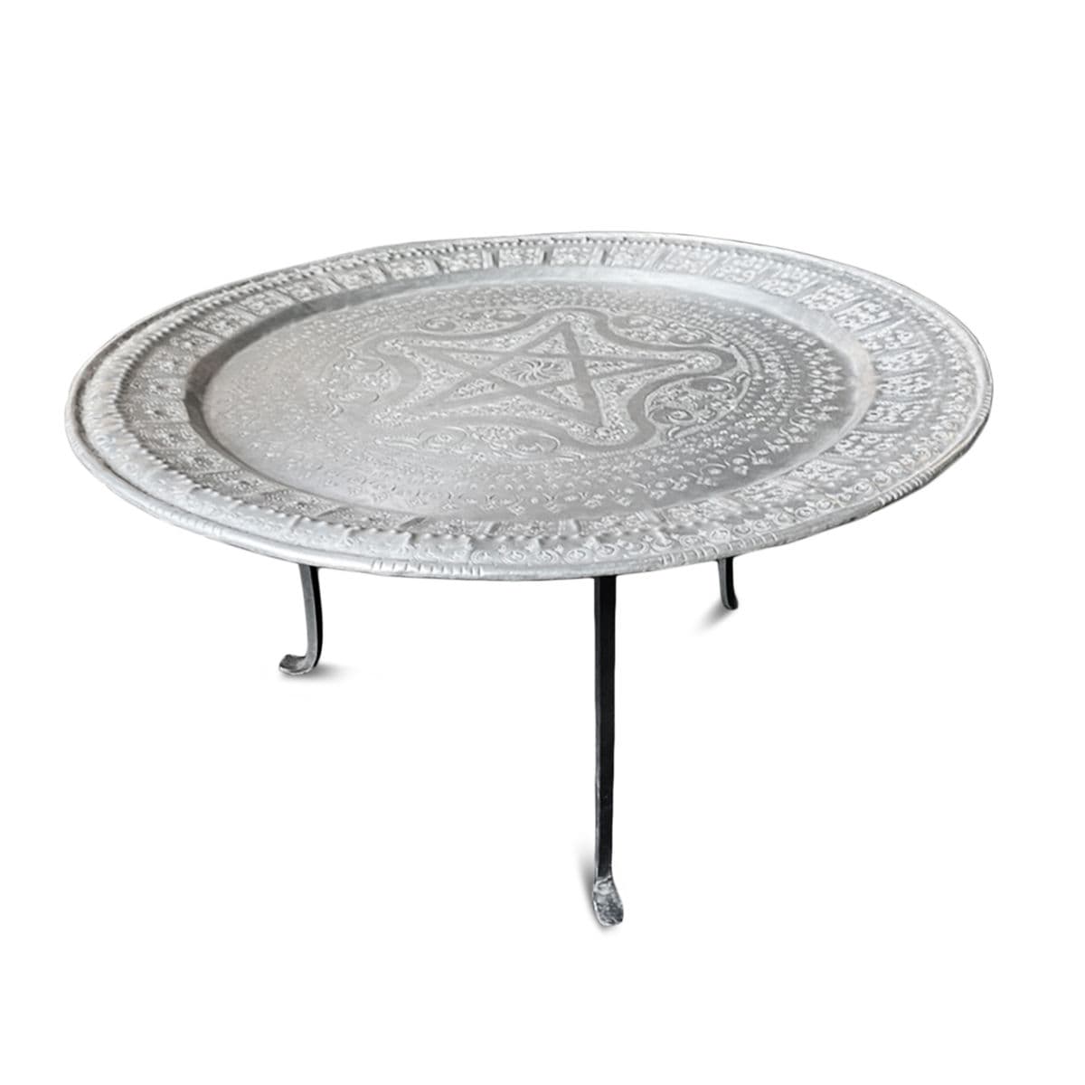 Aluminum Moroccan Tray Table - Thumbnail 2