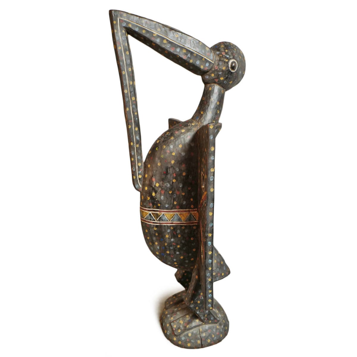 Large Vintage Senufo Prosperity Bird Statue - Thumbnail 2