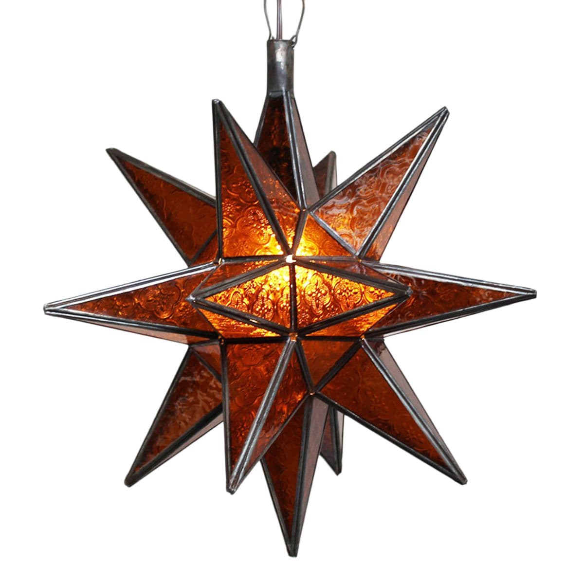 Amber Moravian Star Lantern Large - Thumbnail 2