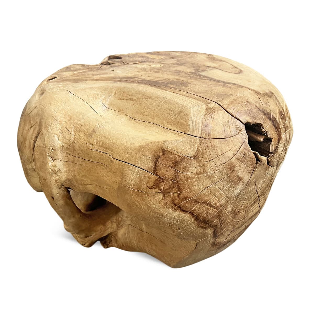 Raw Teak Root Ball Stool - Thumbnail 2