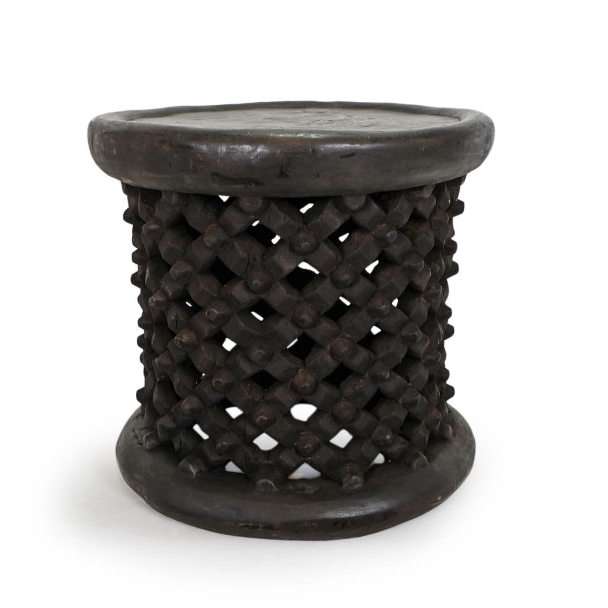 Vintage Ebony Bamileke Stool - Thumbnail 2