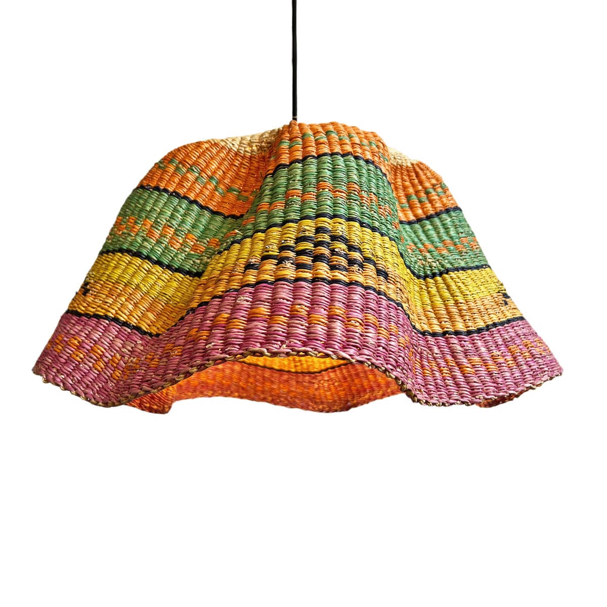Bolga Wave Basket Light Pendant - Thumbnail 2