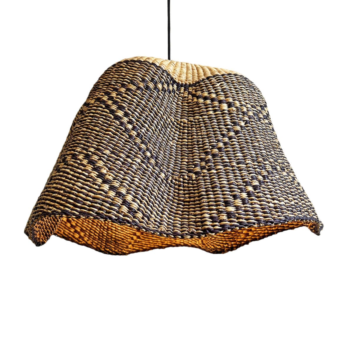 Bolga Wave Basket Light Pendant - Thumbnail 2