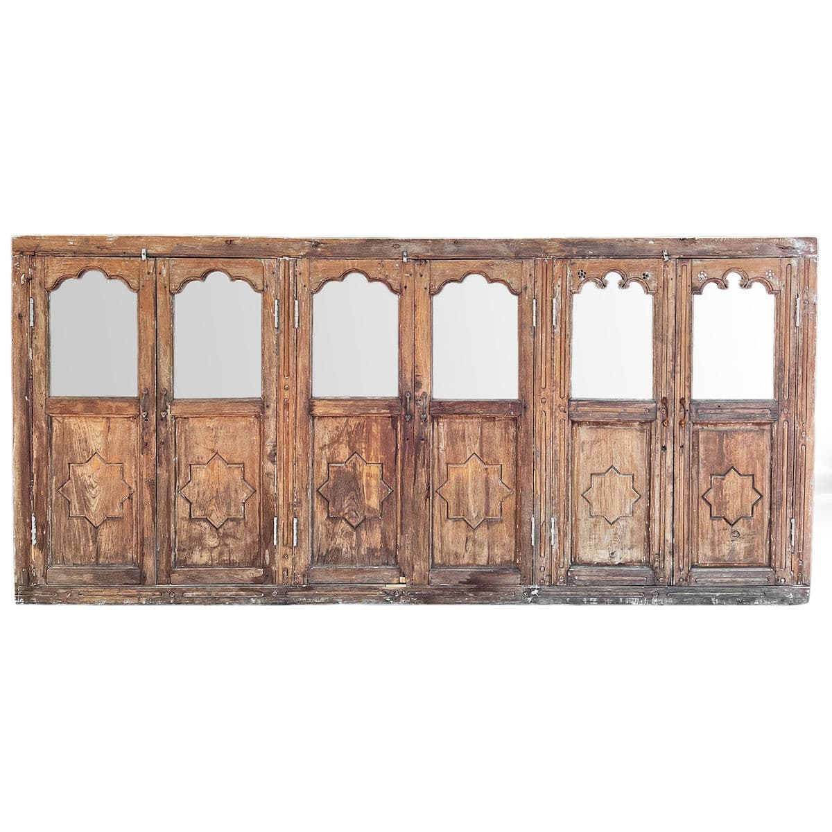 Antique Agra Wood Mirror Panels - Thumbnail 2
