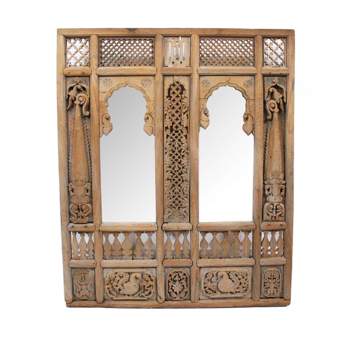 Antique Architectural Indian Window Facade Mirror - Thumbnail 2