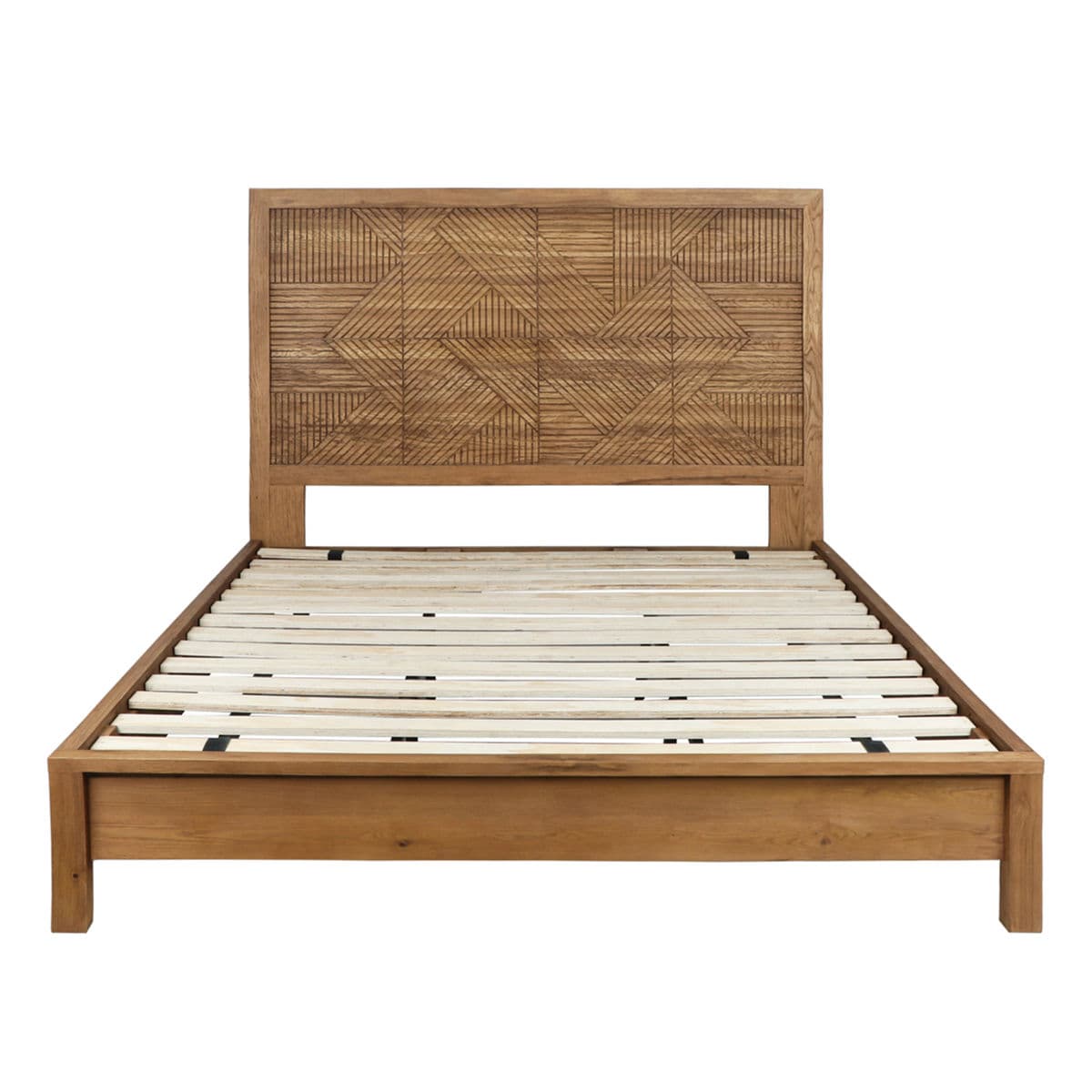 Inez Oak Bed Frame Queen - Thumbnail 2