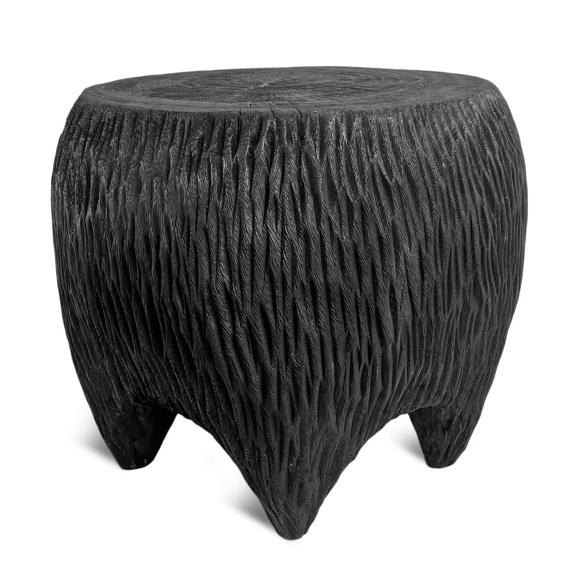 Black Big Boda Wood Stool Table - Thumbnail 2
