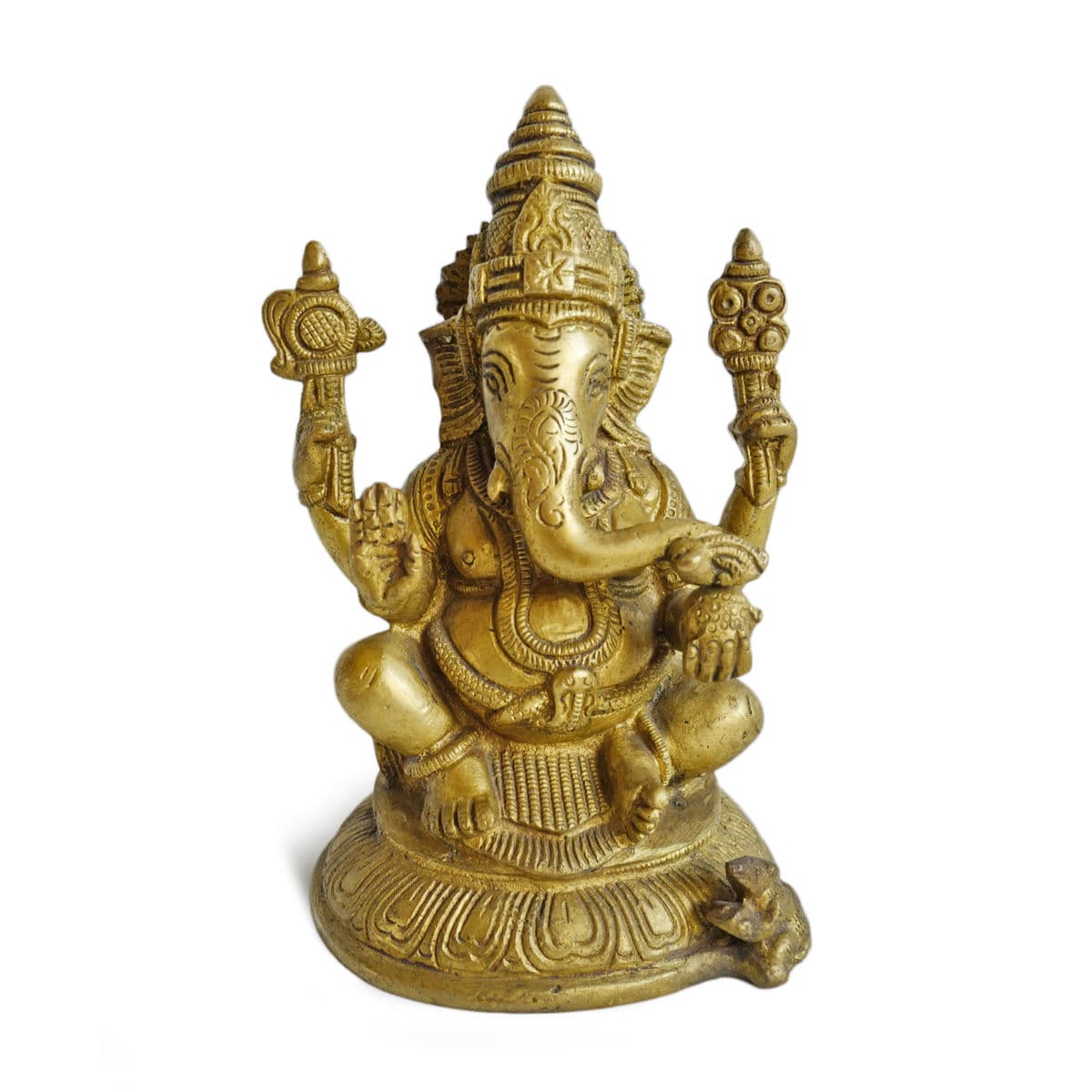 Vintage Brass Ganesha Figure - Thumbnail 2