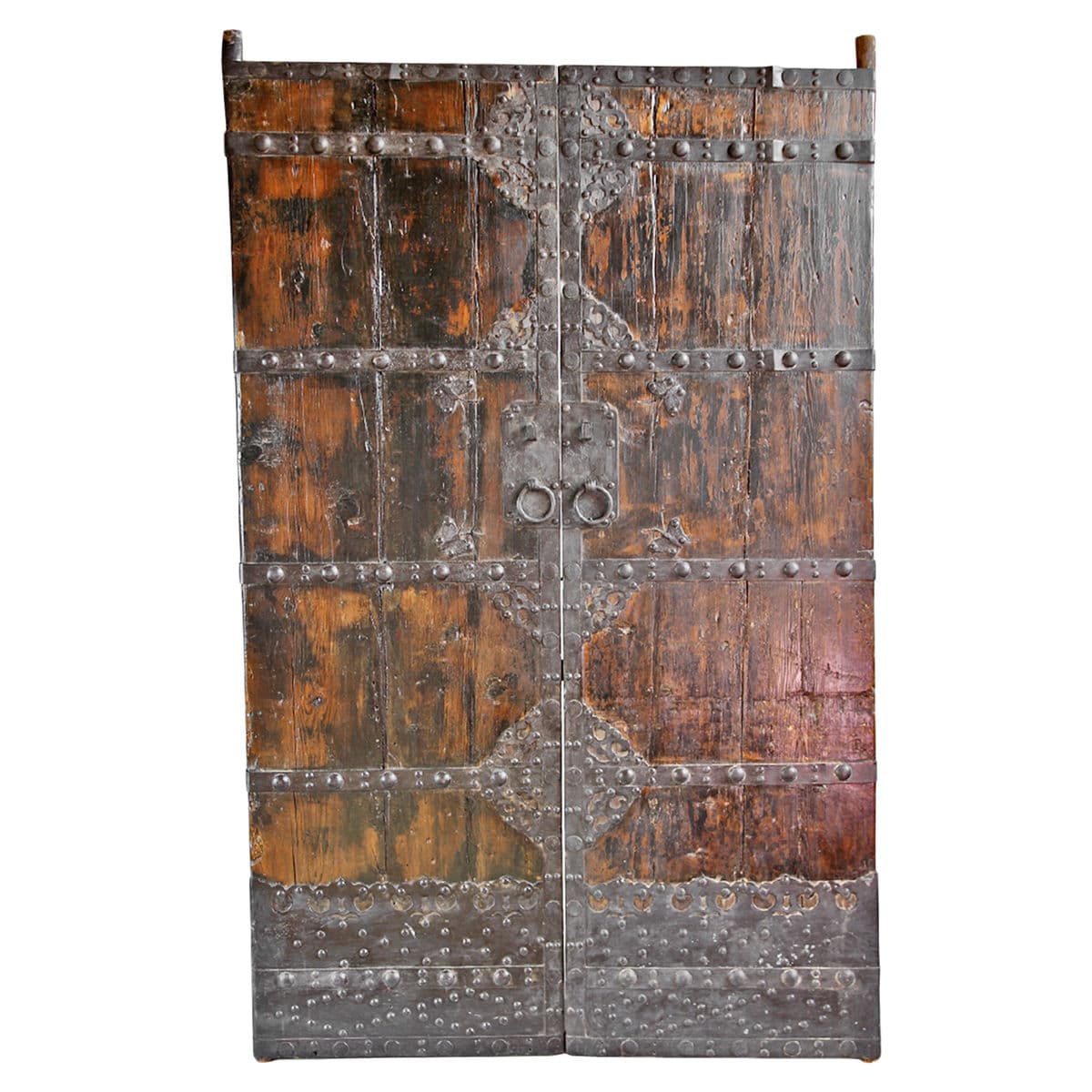 Vintage Chinese Wood & Iron Door - Thumbnail 2