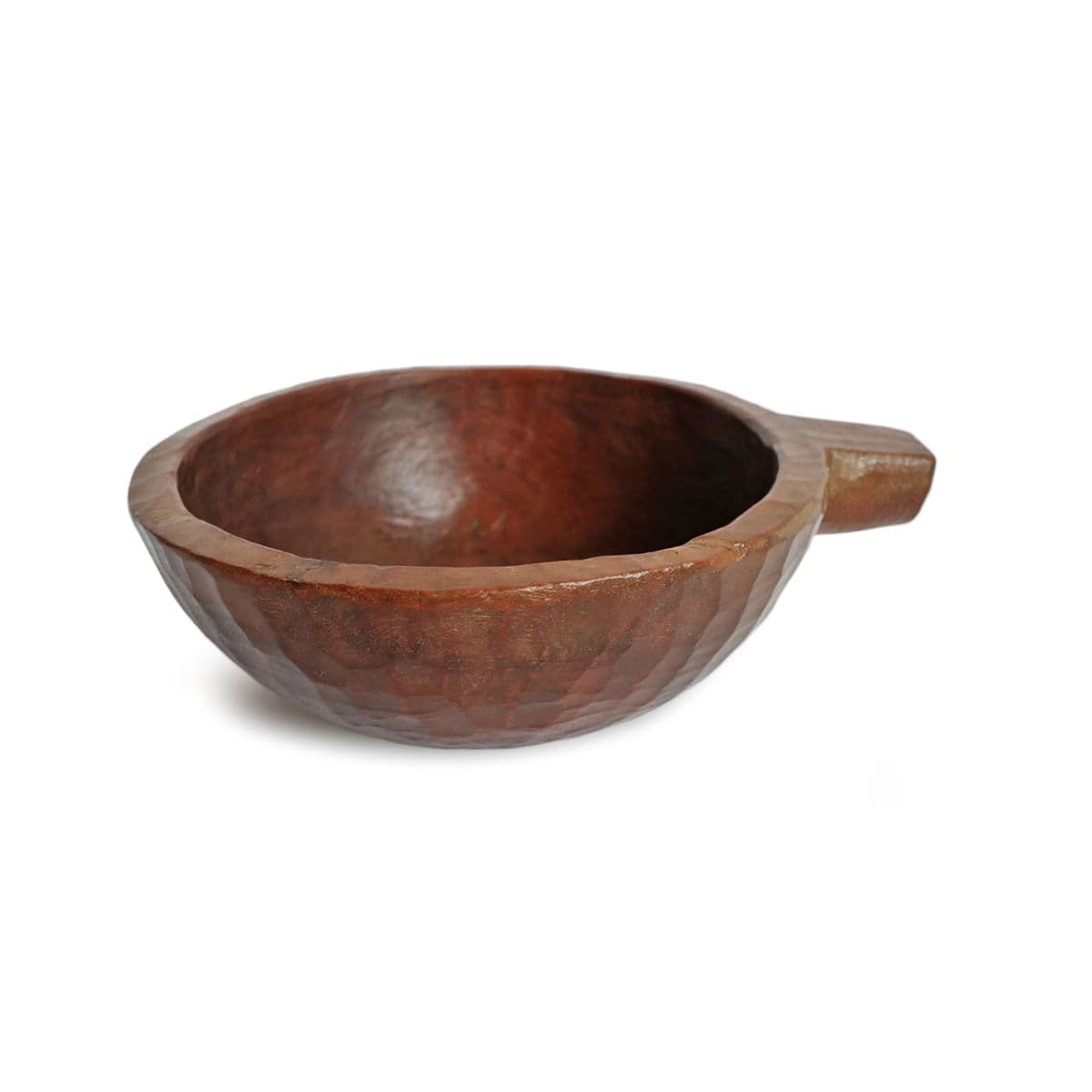 Small Vintage Nepal Wood Bowl - Thumbnail 2