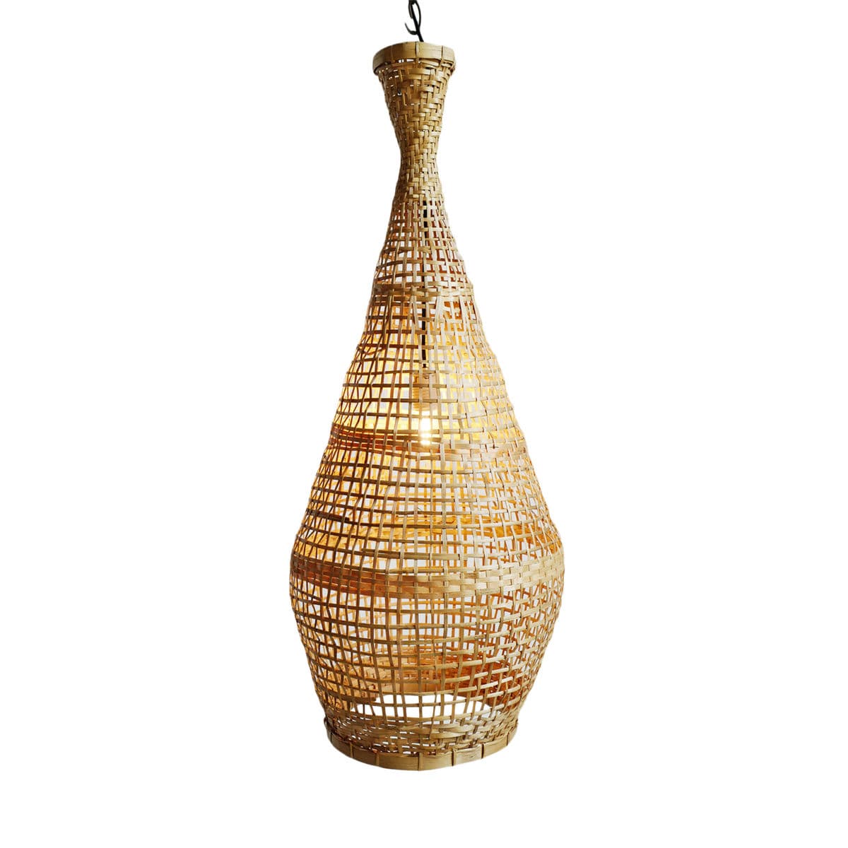 Bamboo Fish Basket Pendant Light Small - Thumbnail 2