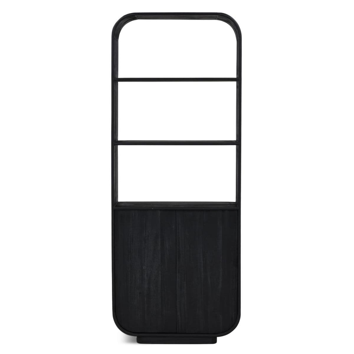 Black Stain Wood Shelf Cabinet - Thumbnail 2