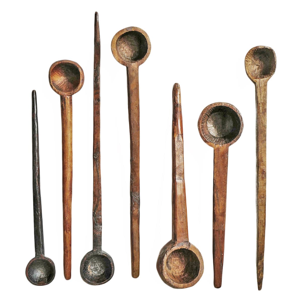 Vintage India Carved Wood Spoon - Thumbnail 2