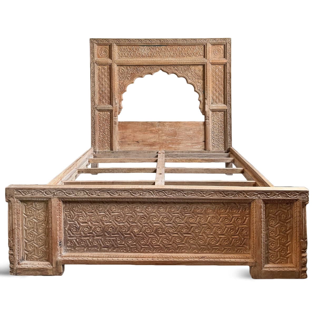 Cal King Carved Ahora Arch Bed Frame - Thumbnail 2