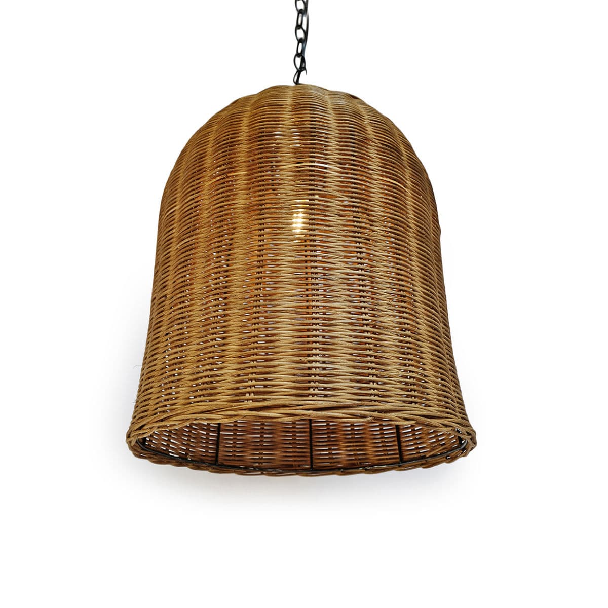 Tea Stain Wicker Dome Lantern Small - Thumbnail 2
