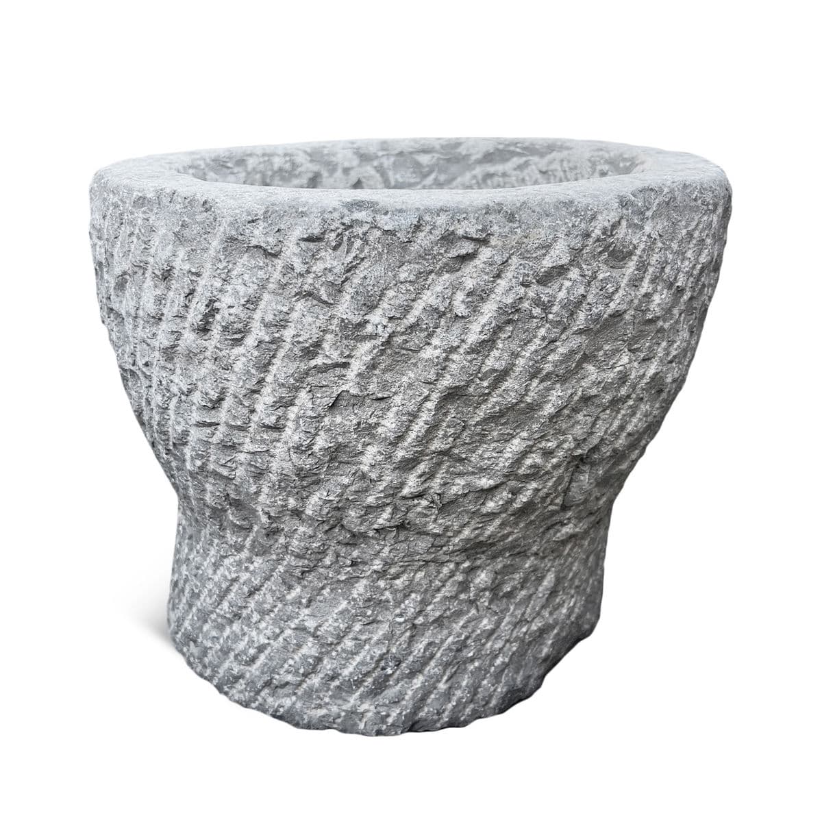 Vintage Chiseled Stone Bowl - Thumbnail 2