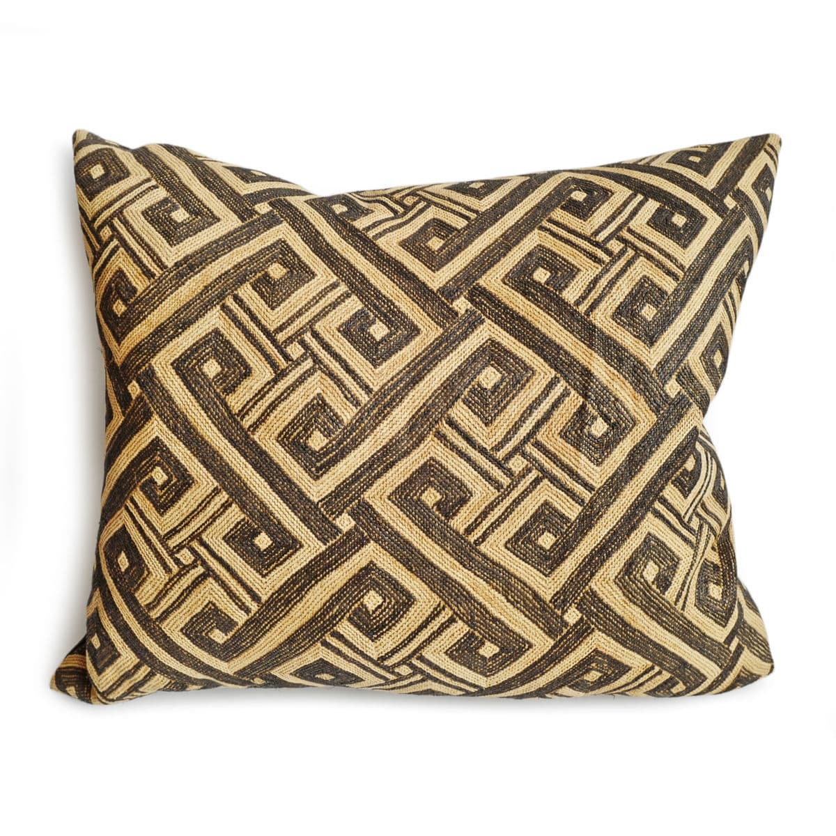 Vintage Kuba Grass Textile Pillow - Thumbnail 2