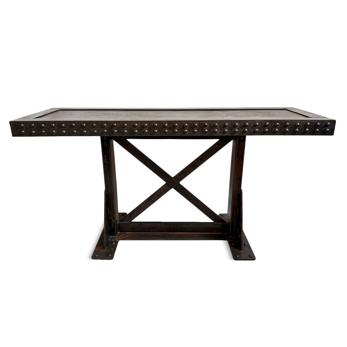 Iron X Rivet Console Table - Thumbnail 2