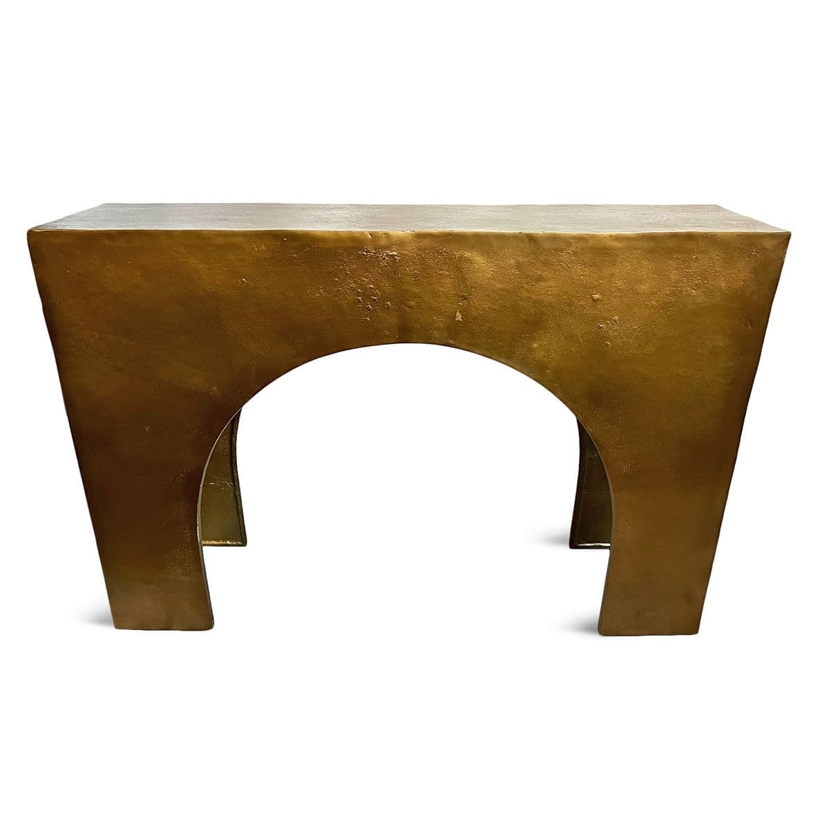 Brass Finish Arch Console Table - Thumbnail 2