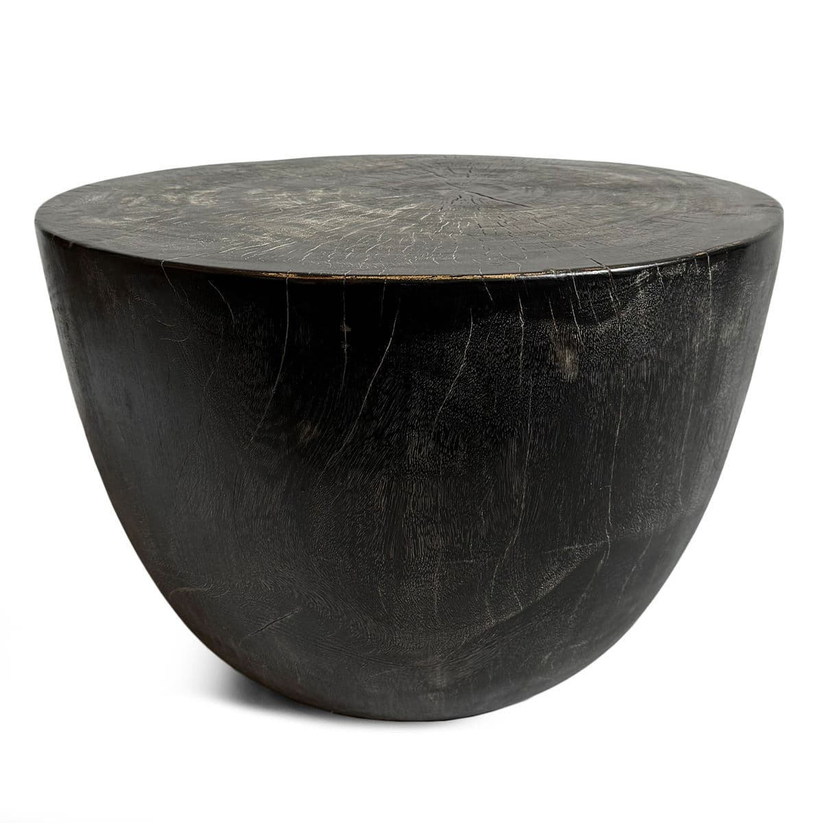 Black Wash Acacia Round Table - Thumbnail 2