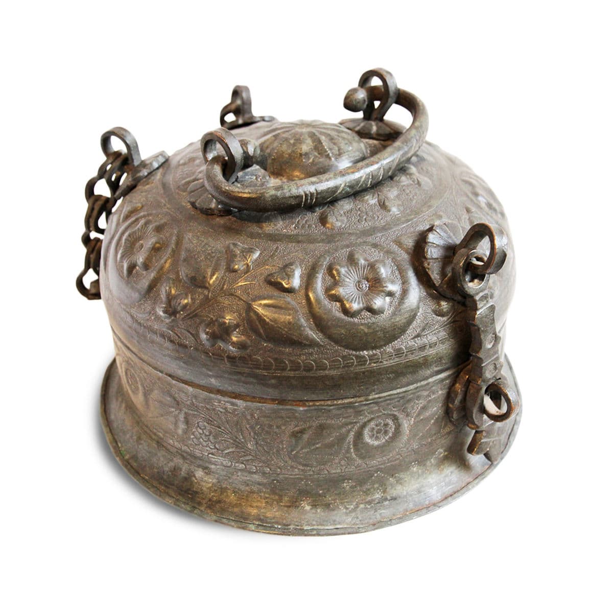Antique India Copper Chapati Box - Thumbnail 2