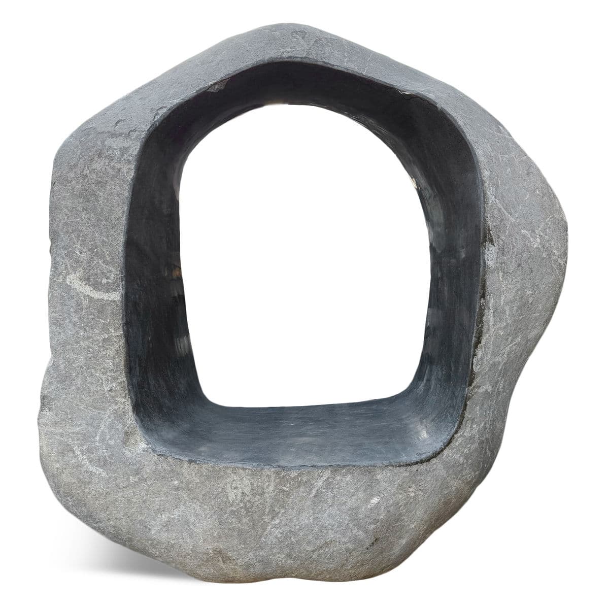 Giant Stone Boulder Hole Bench - Thumbnail 2