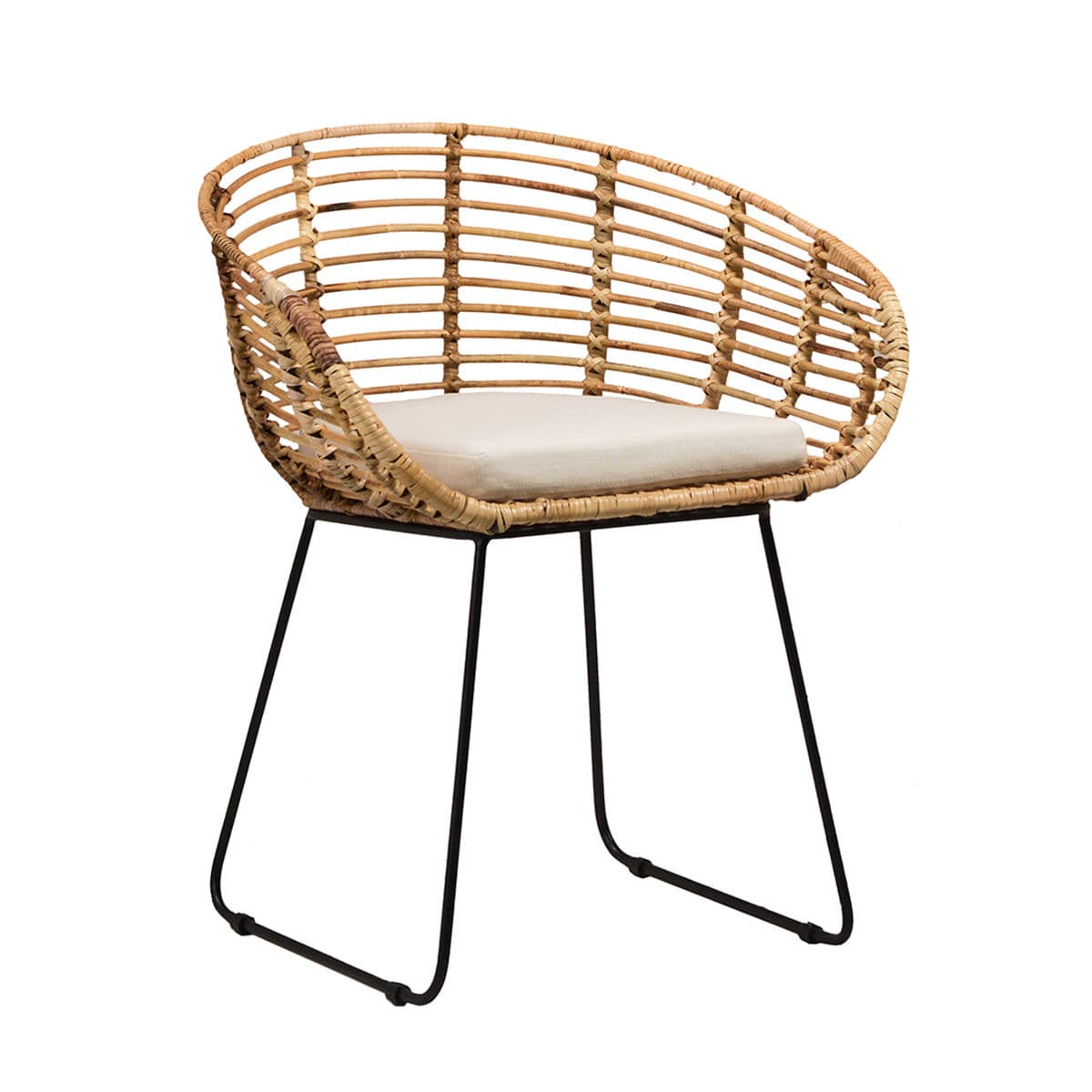Talia Rattan Dining Chair - Thumbnail 2