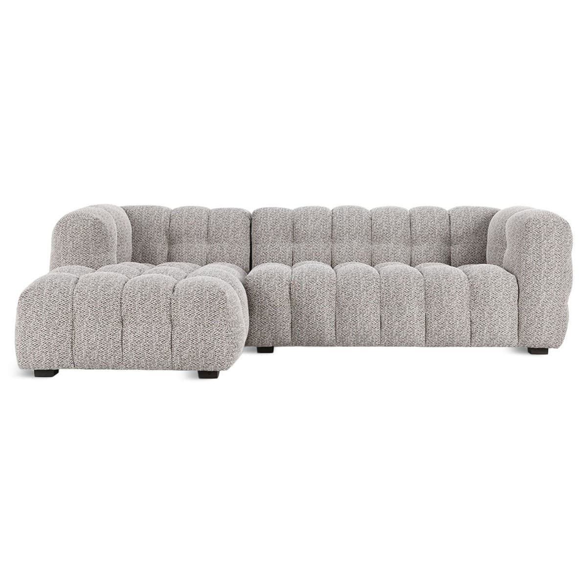 Heather Grey Tufted Sectional - Thumbnail 2