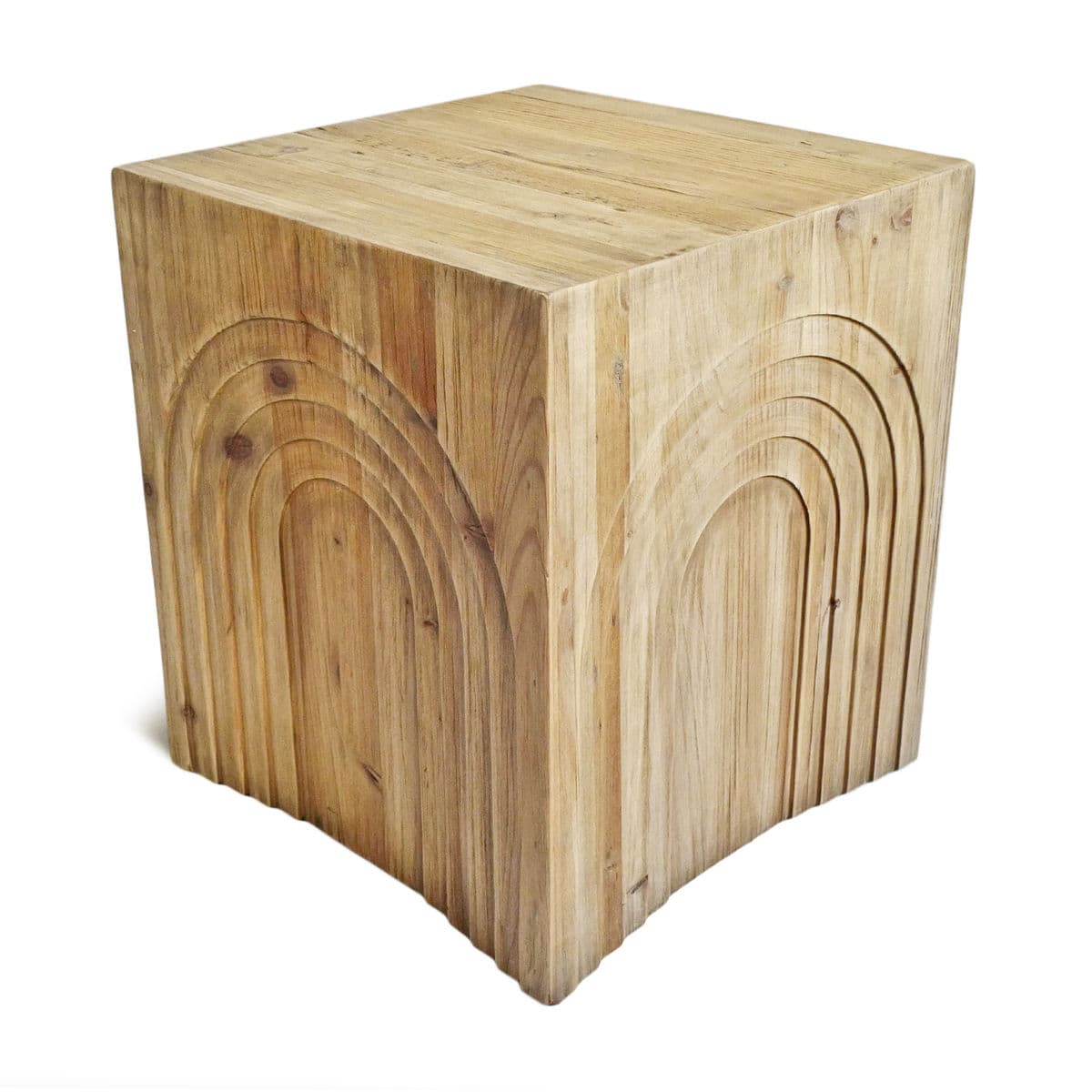 Mod Rainbow Wood Block Side Table - Thumbnail 2