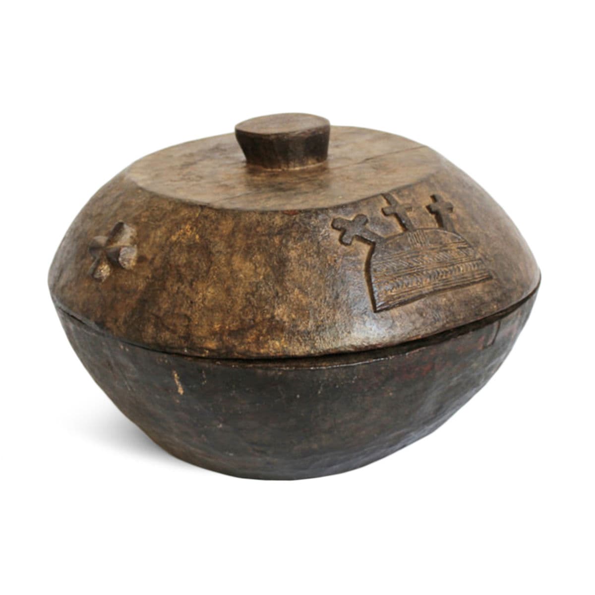 Yoruba Divination Carved Wood Bowl - Thumbnail 2