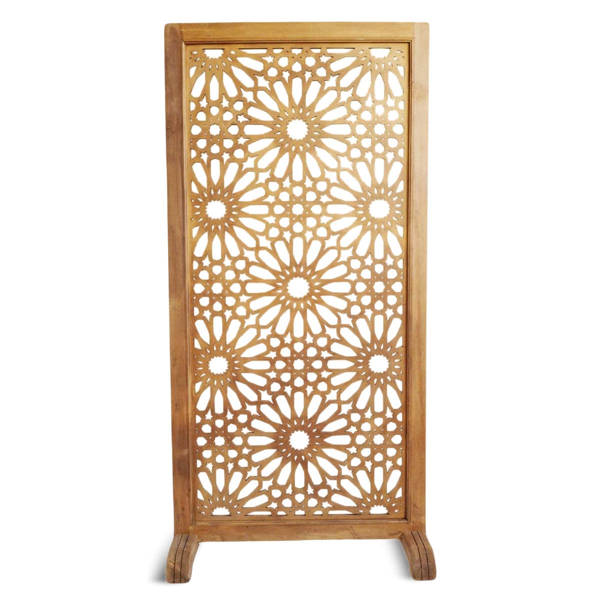 Natural Wood Moroccan Screen Panel - Thumbnail 2