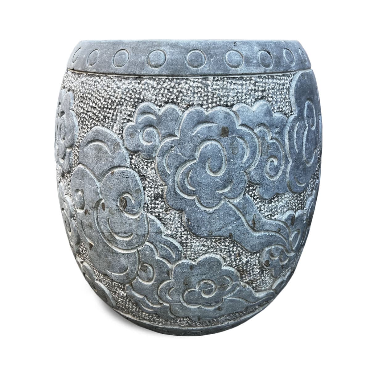 Vintage Stone Barrel Stool - Thumbnail 2