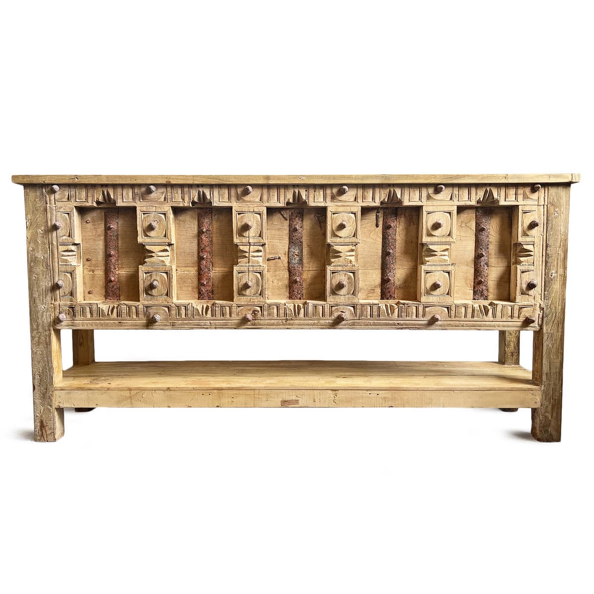 Old Door Console with Shelf - Thumbnail 2